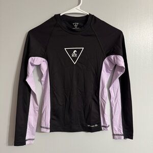 Black Long Sleeve Rash Guard by Wet Fit Size Small